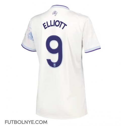 Camiseta Aston Villa Harvey Elliott #9 Tercera Equipación para mujer 2025-26 manga corta